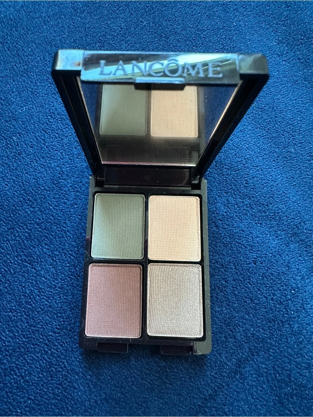 Lancôme quad pallet of discontinued Coquille, sage, camel, and chocolat brule